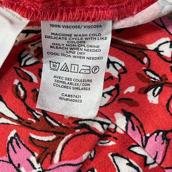 Loft Fluid Wide Leg Crop Pants Spring Bloom Pink Red XS Extra Small - Picture 5 of 5